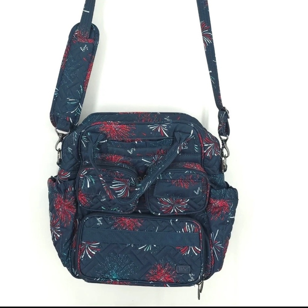 Lug Fireworks Navy Mini Puddle Jumper Carry On Travel Bag Duffel Patriotic 4th